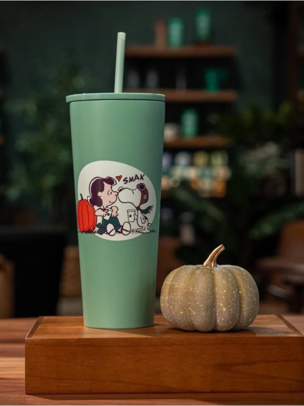 Authentic Starbucks Stainless Steel Cup Lucy and Snoopy